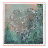 Tina's Doodle Dove Hearts <br/>A5 Square Groovi Plate <br/>(Set GRO-LO-40894-XX)