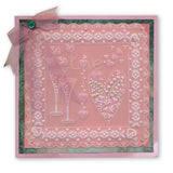 Tina's Doodle Dove Hearts <br/>A5 Square Groovi Plate <br/>(Set GRO-LO-40894-XX)