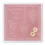Tina's Doodle Dove Hearts <br/>A5 Square Groovi Plate <br/>(Set GRO-LO-40894-XX)