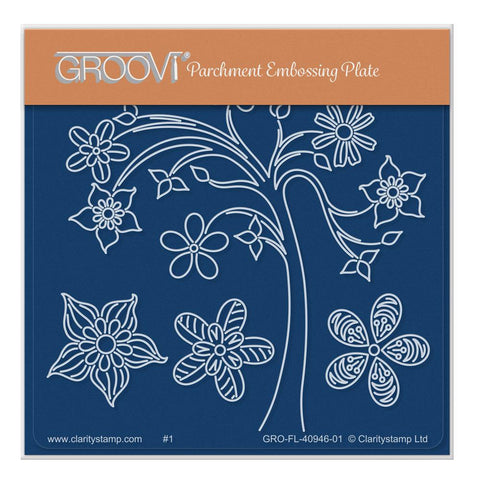 Tina's Tree Fun A6 Square Groovi Plate