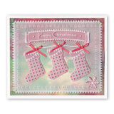 Twas the Night 12 - Bunting Stocking <br/>A6 Square Groovi Baby Plate
