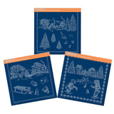 Jayne's Winter Scenes Collection <br/>A4 Square Groovi Plate Set