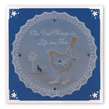 Bird Outline A6 Square Groovi Baby Plate (Set GRO-TR-40822-01)