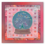 Snow Globe Outline <br/>A6 Square Groovi Baby Plate <br/>(Set GRO-CH-40821-01)