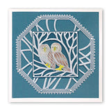 Woodland Owls <br/>A5 Square Groovi Plate