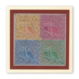 Woodland Owls <br/>A5 Square Groovi Plate