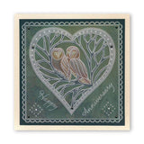 Woodland Owls <br/>A5 Square Groovi Plate