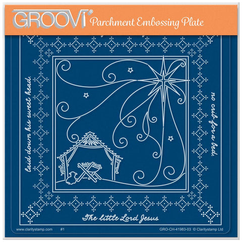 Linda Williams' Away in a Manger - Christmas Treasures A5 Square Groovi Plate