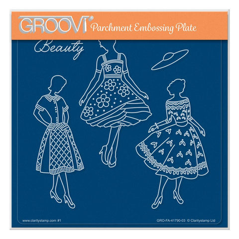 Barbara's Elegant Ladies - Beauty A5 Square Groovi Plate