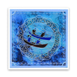 Rowers Round <br/>A5 Square Groovi Plate <br/>(Set GRO-PE-40977-03)