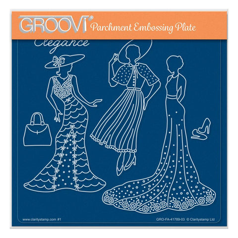 Barbara's Elegant Ladies - Elegance A5 Square Groovi Plate