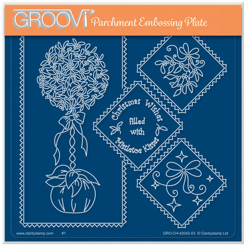 Linda Williams' Festive Topiary - Christmas Treasures A5 Square Groovi Plate