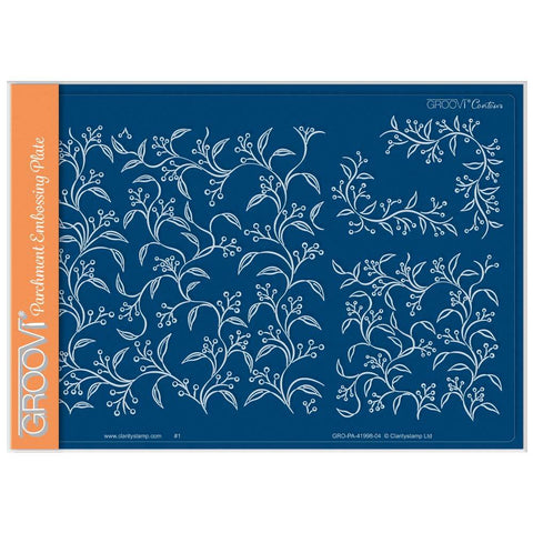 Linda Williams' Groovi Contours - Foliage Pattern - A5 Groovi Plate
