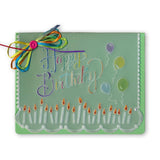 Happy Birthday <br/>A5 Square Groovi Plate <br/>(Set GRO-WO-40283-03)
