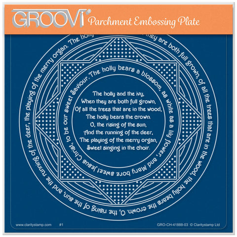 Linda Williams' The Holly & the Ivy Nested Wraps - Christmas Treasures A5 Square Groovi Plate