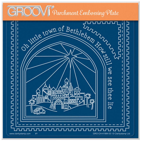 Linda Williams' Oh Little Town of Bethlehem - Christmas Treasures A5 Square Groovi Plate