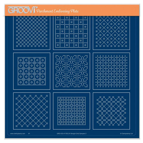 Josie's Straight Embossed Patterns 2 A4 Square Groovi Plate