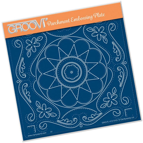 Tina's Embroidery Flowers <br/>A5 Square Groovi Plate