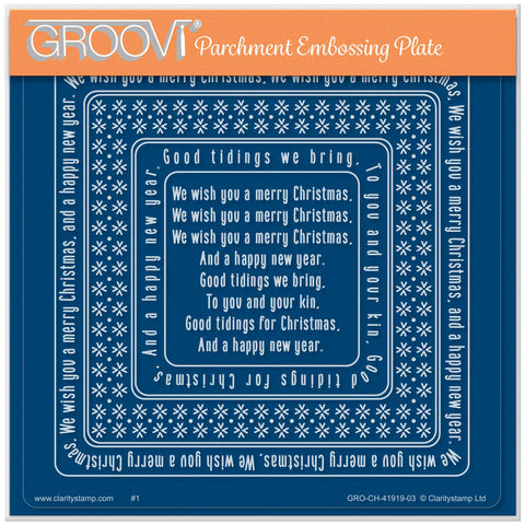 Linda' Williams' We Wish You a Merry Christmas Nested Wraps - Christmas Treasures A5 Square Groovi Plate