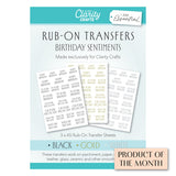 Clarity I Am Essential Birthday Sentiments Rub On Transfers