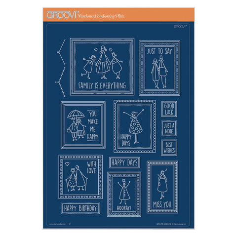 Picture This: Family Is Everything Triangle People Set 1 A4 Groovi Plate