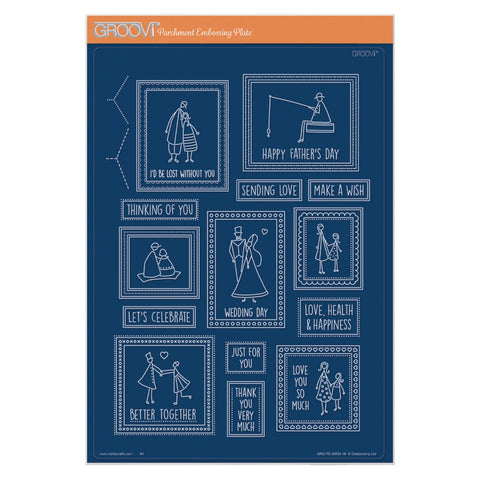 Picture This: I'd Be Lost Without You Triangle People Set 2 A4 Groovi Plate