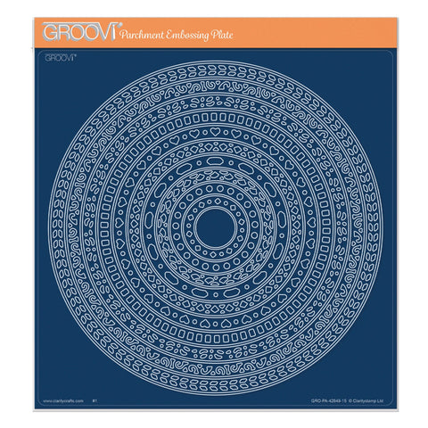 Nested Circles Doodle Frame-Its Frames A4 Square Groovi Plate