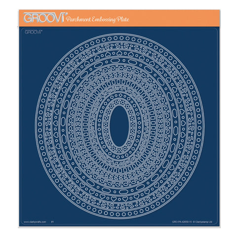 Nested Ovals Doodle Frame-Its Frames A4 Square Groovi Plate