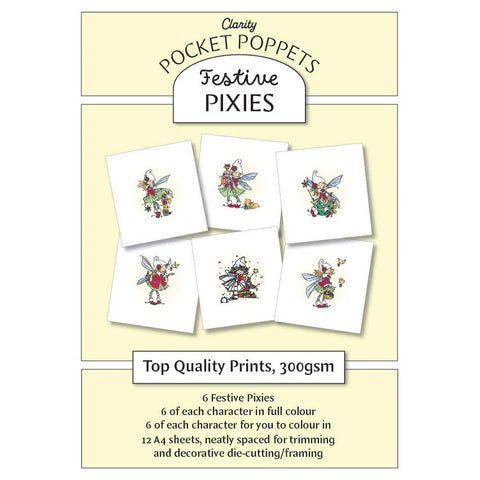 Festive Pixies - Pocket Poppets Card Toppers