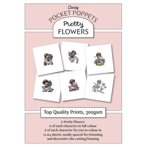 Pretty Flowers - Pocket Poppets Card Toppers