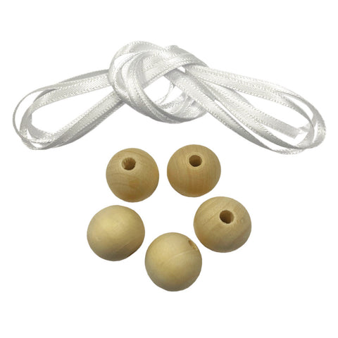 Wooden Heads & Ribbon - Peace