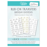 Clarity I Am Essential Birthday Sentiments Rub On Transfers