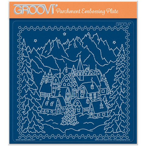 Linda's Alpine Village - Enchanted Christmas A5 Square Groovi Plate
