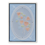 Chinese Lantern Floral Spray & Dragonflies A6 Groovi Plate Set + Spacer
