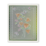 Chinese Lantern Floral Spray & Dragonflies A6 Groovi Plate Set + Spacer