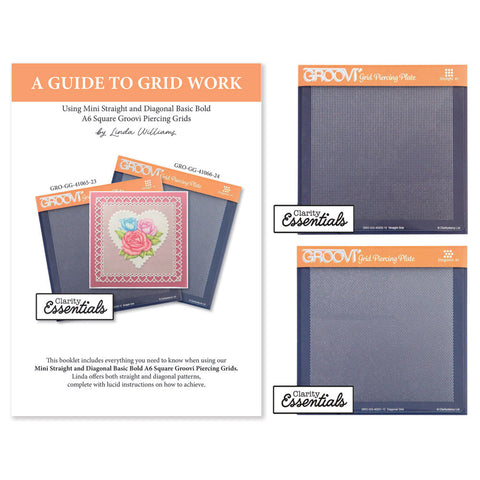 A Guide to Grid Work by Linda Williams & Mini Straight & Diagonal Basic Bold Piercing Grids