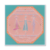 Barbara's SHAC Calligraphy Girls A5 Square Groovi Plate