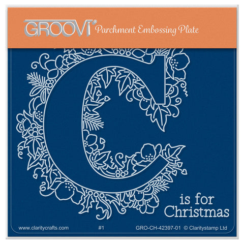 Linda's Mini C Is for Christmas A6 Square Groovi Plate