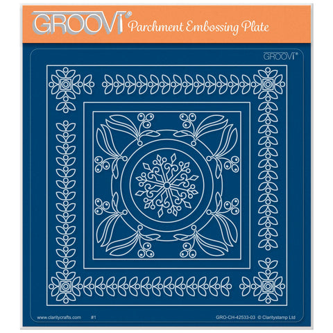 Tina's Snowflake & Mistletoe Christmas All in One A5 Square Groovi Plate