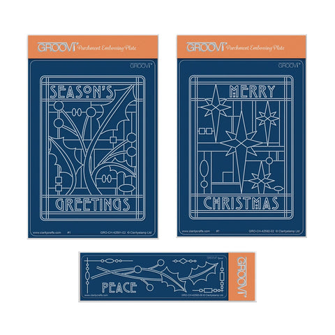 Art Nouveau Christmas A6 Groovi Plate & Spacer Collection