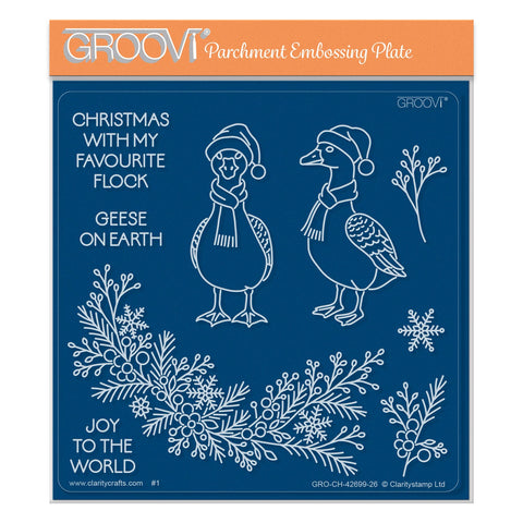 Barbara's Christmas Animals - Geese Midi Groovi Plate