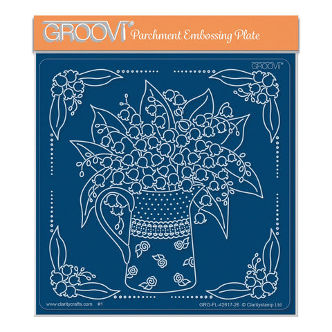 Linda's Lily of the Valley with Jug Midi Groovi Plate