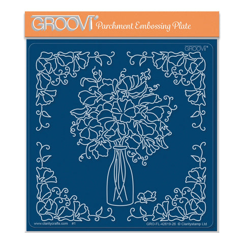 Linda's Sweet Peas with Milk Bottle Midi Groovi Plate