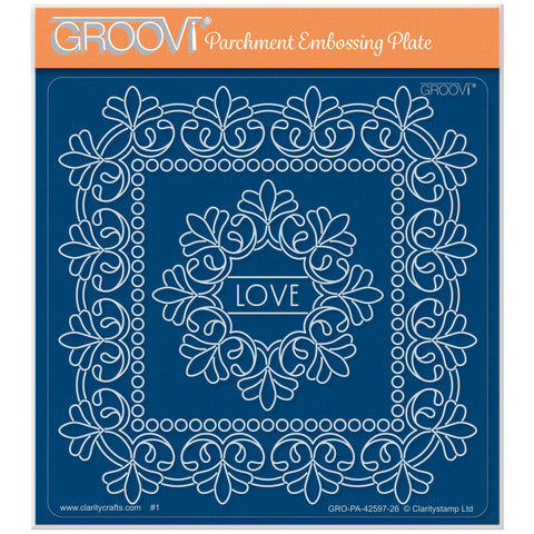 Art Deco Square Frames - Love Midi Groovi Plate