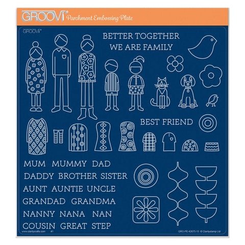 SHAC Retro Family A4 Square Groovi Plate