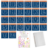 Linda's Floral Alphabet A6 Square Groovi Plate Collection & Folder + FREE A5 Parchment!