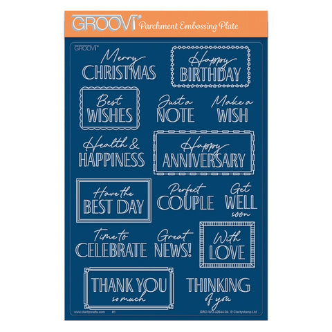 Statement Sentiments & Frames A5 Groovi Plate