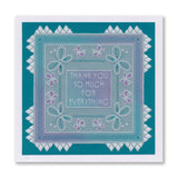 Tall Art Deco Sentiments A5 Groovi Plate