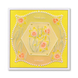 Happy Birthday Daffodils A6 Square Groovi Plate