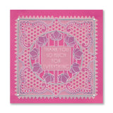 Tall Art Deco Sentiments A5 Groovi Plate